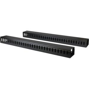 StarTech.com Vertical Cable Organizer with Finger Ducts – Vertical Cable Management Panel – Rack-Mount Cable Raceway – 40U – 6 ft (CMVER40UF)(Organizer)