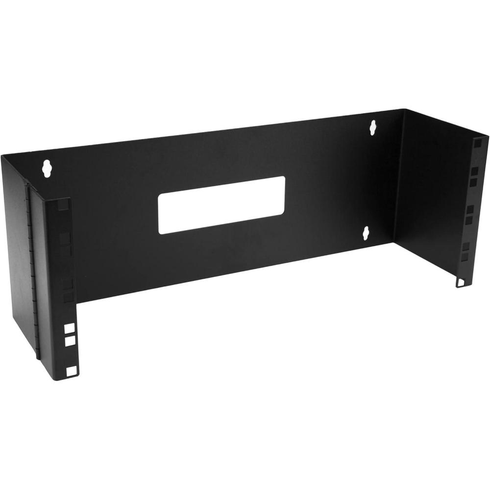 imageStarTechcom 1U Hinged Wall Mount Patch Panel Bracket 6 inch Deep 19quot Patch Panel Swing Rack for Shallow Network Equipment 17lbs4U