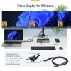 StarTech.com Triple Monitor USB-C Docking Station, 4K 60Hz DisplayLink Dock for MacBook M1 M2 M3 M4 & Windows, 2.5GbE, 2X HDMI & 2X DP, 140W Laptop Charging, USB-C DP Alt Mode – TAA