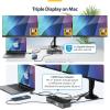StarTech.com Triple Monitor USB-C Docking Station, 4K 60Hz DisplayLink Dock for MacBook M1 M2 M3 M4 & Windows, 2.5GbE, 2X HDMI & 2X DP, 140W Laptop Charging, USB-C DP Alt Mode – TAA