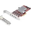 StarTech.com 4-Port USB-C 10Gbps PCIe Card, 4X Independent USB 3.2 Controllers, PCI Express 3.0, Standard Profile, TAA(Standard Profile)