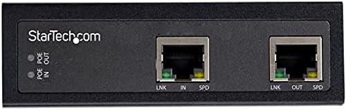 imageStarTechcom Industrial Single Port Gigabit PoE Extender 60W 8023bt PoEPoE PoE 100m 330ft Power Over Ethernet Network Range Extender IP30 40C to 75C TAA