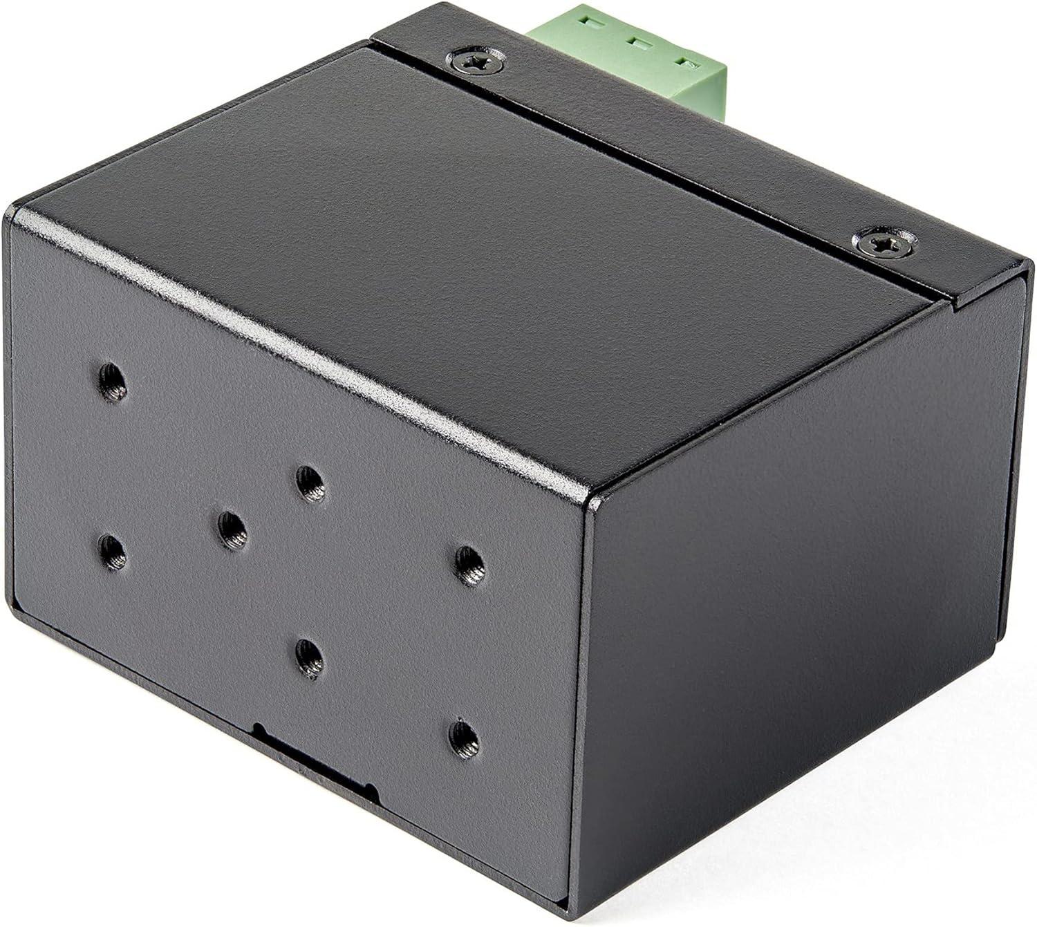 imageStarTechcom PoE Industrial Fiber to Ethernet Media Converter 30W SFP to RJ45 SinglemodeMultimode Fiber to Copper Gigabit Ethernet MiniCompact Size IP30 40 to 75C TAA IMC1GSFP30W
