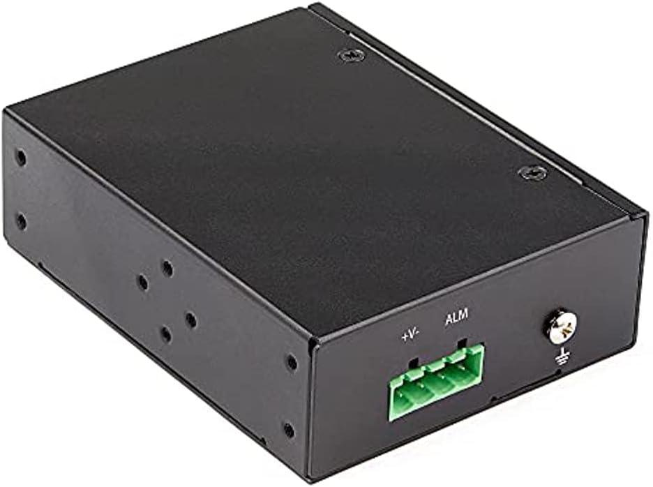 imageStarTechcom PoE Industrial Fiber to Ethernet Media Converter 60W SFP to RJ45 SinglemodeMultimode Fiber to Copper Gigabit Ethernet Compact Size IP30 40 to 75C TAA IMC1GSFP60W