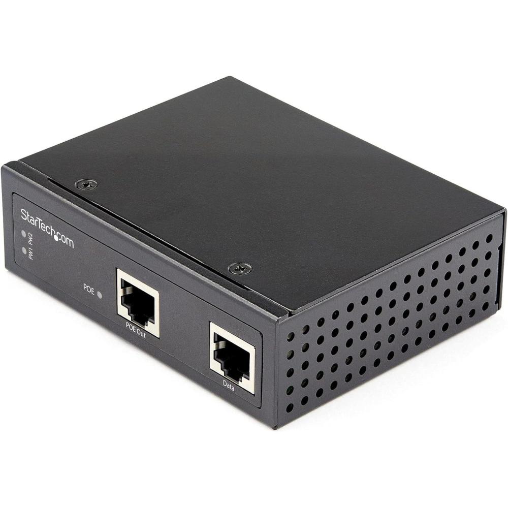 imageStarTechcom Industrial Gigabit Ethernet PoE Injector  30W 8023at PoE Midspan 48V56VDC DIN Rail Power Over Ethernet Injector Adapter  40C to 75C CamerasSensorsWiFi Access TAA POEINJ30W90W