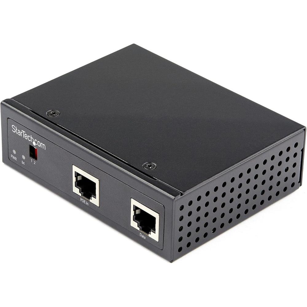imageStarTechcom Industrial Gigabit PoE Splitter  90W High Speed Power Over Ethernet PoE Splitter  1248V DC Splitter 8023bt  LANRJ45 Ultra PoE to DC Adapter  40C to 75C TAA POESLT1G48V