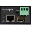 StarTech.com Industrial Fiber to Ethernet Media Converter – 100Mbps SFP to RJ45/Cat6 – Singlemode/Multimode Optical Fiber to Copper Network – 12-56V DC – IP-30/ -40 to +75C, TAA (IMC100MSFP)