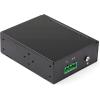 StarTech.com Industrial Fiber to Ethernet Media Converter – 10/100/1000 Mbps SFP to RJ45/Cat6 – Singlemode/Multimode Optical Fiber to Copper Gigabit Network – 12-56V DC – IP-30/ -40 to +75C, TAA