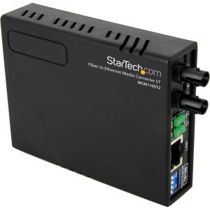 StarTech.com 10/100 Mbps Ethernet to Fiber Optic Media Converter – Steel – Chassis Mount – ST Multimode – 1310nm – 2km , TAA (ET90110ST2)(No Mount | Plastic)