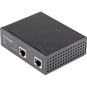 StarTech.com Industrial Gigabit Ethernet PoE Injector – 30W 802.3at PoE+ Midspan 48V-56VDC DIN Rail Power Over Ethernet Injector Adapter – -40C to +75C Cameras/Sensors/WiFi Access, TAA (POEINJ30W)(30W)