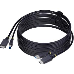 StarTech.com 10ft (3m) HDMI and USB 5Gbps KVM Cable, 4K 60Hz, HDMI 2.0 and USB Combo Cable for KVM Switch