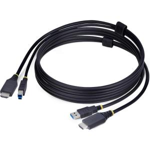 StarTech.com 6ft (1.8m) HDMI and USB 5Gbps KVM Cable, 4K 60Hz, HDMI 2.0 and USB Combo Cable for KVM Switch