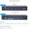 StarTech.com 4-Port KM Switch with Mouse Switching, USB 3.0 Switcher, Keyboard/Mouse Sharing, 3.5mm/USB Audio, TAA Compliant