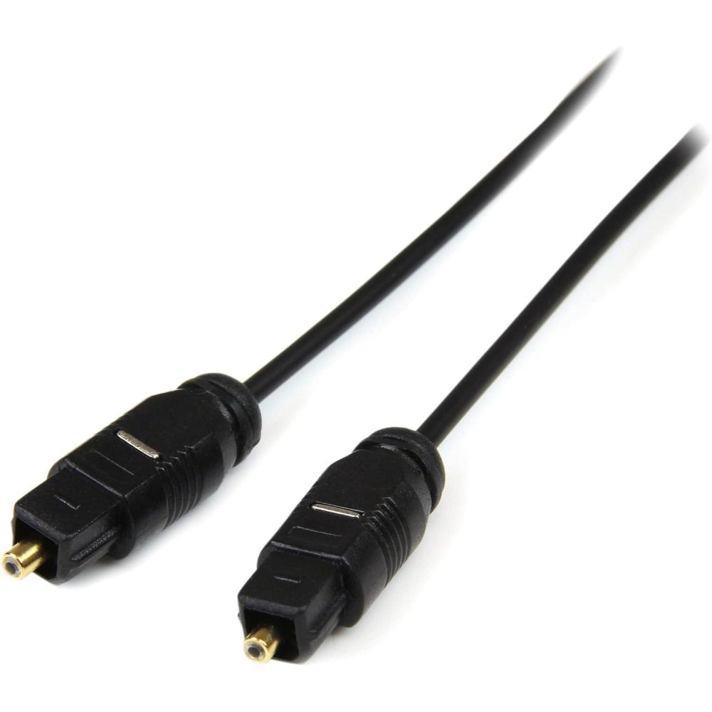 imageStarTechcom 15 ft Thin Toslink Digital Optical SPDIF Audio Cable  15ft  15 Feet Optical Audio Cable THINTOS15Black10 ft