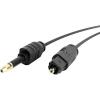 StarTech.com 15 ft Thin Toslink Digital Optical SPDIF Audio Cable – 15ft / 15 Feet Optical Audio Cable (THINTOS15),Black(10 ft)