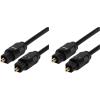 StarTech.com 15 ft Thin Toslink Digital Optical SPDIF Audio Cable – 15ft / 15 Feet Optical Audio Cable (THINTOS15),Black(3 ft)