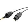 StarTech.com 15 ft Thin Toslink Digital Optical SPDIF Audio Cable – 15ft / 15 Feet Optical Audio Cable (THINTOS15),Black(6 ft)