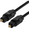 StarTech.com 15 ft Thin Toslink Digital Optical SPDIF Audio Cable – 15ft / 15 Feet Optical Audio Cable (THINTOS15),Black(6 ft)