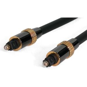 StarTech.com 15 ft Thin Toslink Digital Optical SPDIF Audio Cable – 15ft / 15 Feet Optical Audio Cable (THINTOS15),Black(20 ft)