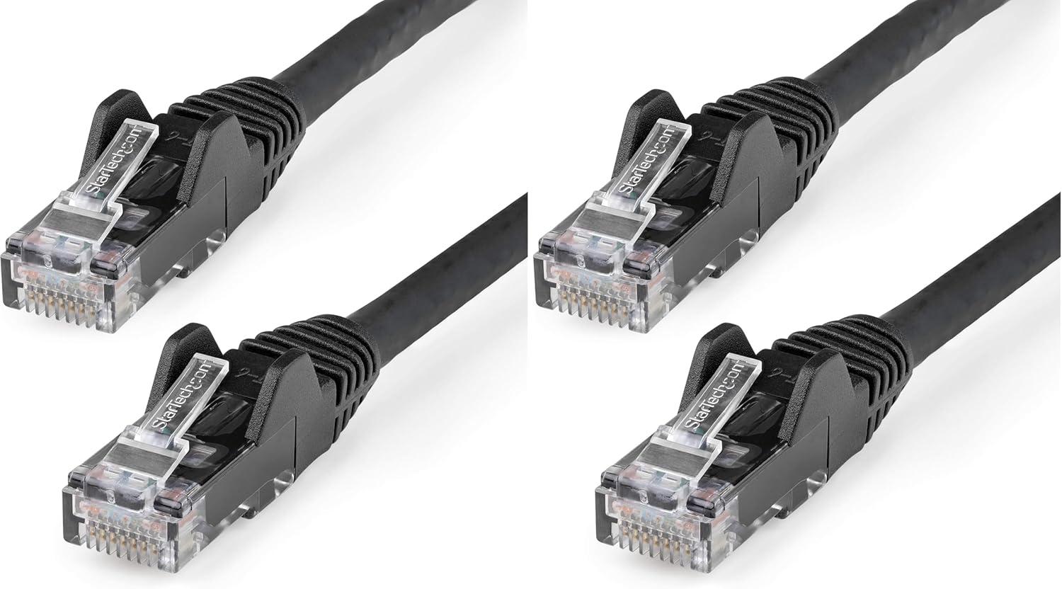 imageStarTechcom 15ft CAT6 Ethernet Cable Black CAT 6 Gigabit Ethernet Wire 650MHz 100W PoE RJ45 UTP NetworkPatch Cord Snagless wStrain Relief Fluke TestedWiring is UL CertifiedTIA N6PATCH15BKBlack