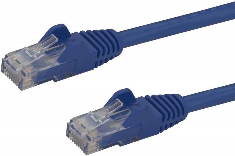 imageStarTechcom 15ft CAT6 Ethernet Cable Black CAT 6 Gigabit Ethernet Wire 650MHz 100W PoE RJ45 UTP NetworkPatch Cord Snagless wStrain Relief Fluke TestedWiring is UL CertifiedTIA N6PATCH15BKBlue