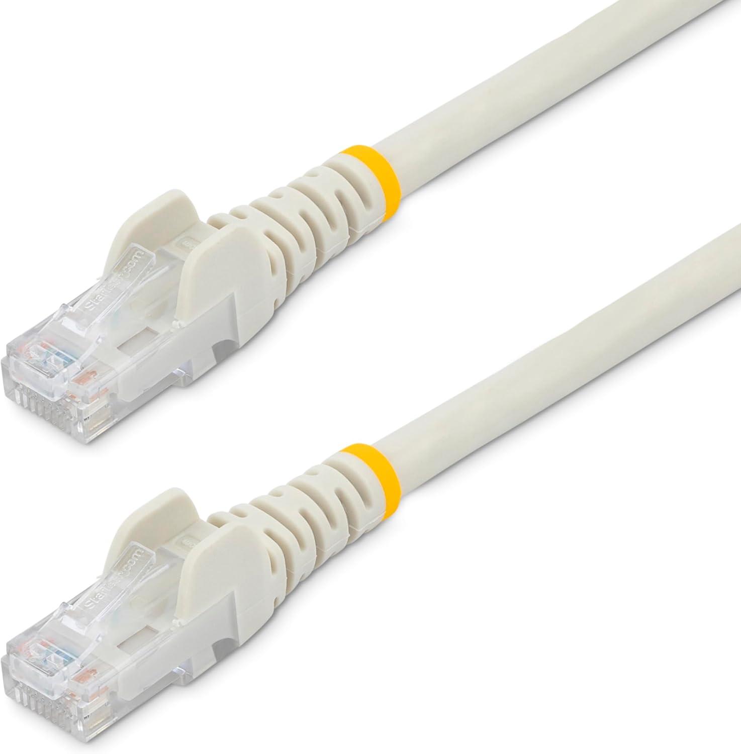 imageStarTechcom 15ft CAT6 Ethernet Cable Black CAT 6 Gigabit Ethernet Wire 650MHz 100W PoE RJ45 UTP NetworkPatch Cord Snagless wStrain Relief Fluke TestedWiring is UL CertifiedTIA N6PATCH15BKWhite