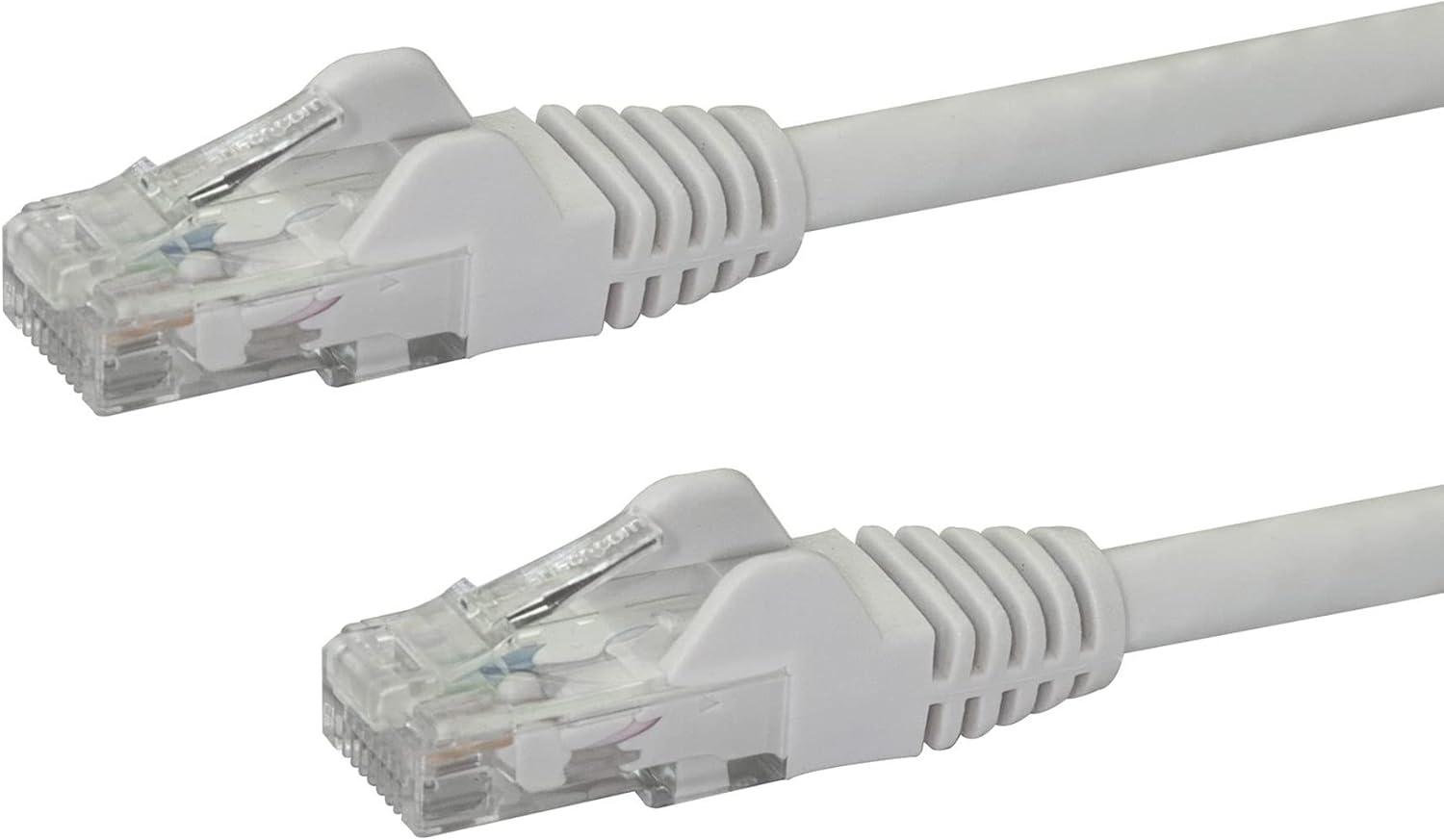 imageStarTechcom 15ft CAT6 Ethernet Cable Black CAT 6 Gigabit Ethernet Wire 650MHz 100W PoE RJ45 UTP NetworkPatch Cord Snagless wStrain Relief Fluke TestedWiring is UL CertifiedTIA N6PATCH15BKWhite