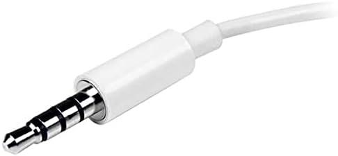 imageStarTechcom 4 Position Microphone and Headphone Splitter 35 mm 4 Pin 4 Pole Mic and Audio Combo Splitter Cable MUYHSMFFADW White
