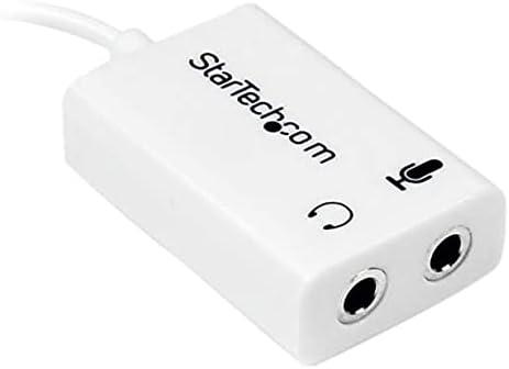 imageStarTechcom 4 Position Microphone and Headphone Splitter 35 mm 4 Pin 4 Pole Mic and Audio Combo Splitter Cable MUYHSMFFADW White