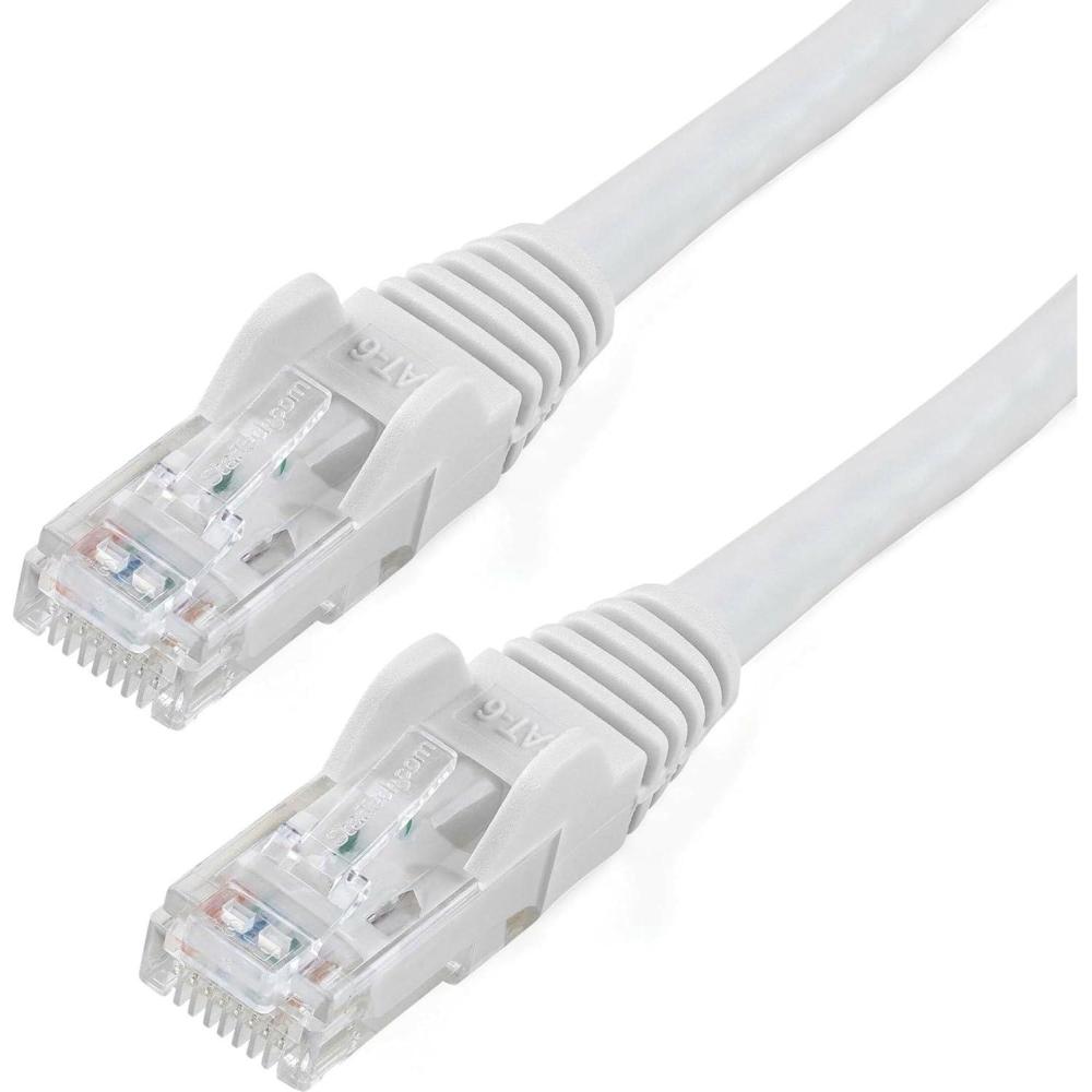 imageStarTechcom 15ft CAT6 Ethernet Cable Black CAT 6 Gigabit Ethernet Wire 650MHz 100W PoE RJ45 UTP NetworkPatch Cord Snagless wStrain Relief Fluke TestedWiring is UL CertifiedTIA N6PATCH15BKWhite