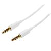 StarTech.com 1 ft. (0.3 m) Right Angle 3.5 mm Audio Cable – 3.5mm Slim Audio Cable – Male/Male – Aux Cable (MU1MMSRA), Black(3 ft)