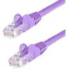StarTech.com 15ft CAT6 Ethernet Cable – Black CAT 6 Gigabit Ethernet Wire -650MHz 100W PoE RJ45 UTP Network/Patch Cord Snagless w/Strain Relief Fluke Tested/Wiring is UL Certified/TIA (N6PATCH15BK)(Purple)