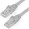 StarTech.com 15ft CAT6 Ethernet Cable – Black CAT 6 Gigabit Ethernet Wire -650MHz 100W PoE RJ45 UTP Network/Patch Cord Snagless w/Strain Relief Fluke Tested/Wiring is UL Certified/TIA (N6PATCH15BK)(Gray)