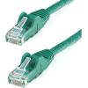 StarTech.com 15ft CAT6 Ethernet Cable – Black CAT 6 Gigabit Ethernet Wire -650MHz 100W PoE RJ45 UTP Network/Patch Cord Snagless w/Strain Relief Fluke Tested/Wiring is UL Certified/TIA (N6PATCH15BK)(Green)