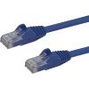 StarTech.com 15ft CAT6 Ethernet Cable – Black CAT 6 Gigabit Ethernet Wire -650MHz 100W PoE RJ45 UTP Network/Patch Cord Snagless w/Strain Relief Fluke Tested/Wiring is UL Certified/TIA (N6PATCH15BK)(Blue)