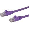 StarTech.com 15ft CAT6 Ethernet Cable – Black CAT 6 Gigabit Ethernet Wire -650MHz 100W PoE RJ45 UTP Network/Patch Cord Snagless w/Strain Relief Fluke Tested/Wiring is UL Certified/TIA (N6PATCH15BK)(Purple)