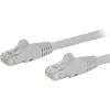StarTech.com 15ft CAT6 Ethernet Cable – Black CAT 6 Gigabit Ethernet Wire -650MHz 100W PoE RJ45 UTP Network/Patch Cord Snagless w/Strain Relief Fluke Tested/Wiring is UL Certified/TIA (N6PATCH15BK)(White)