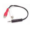 StarTech.com 1 ft. (0.3 m) Right Angle 3.5 mm Audio Cable – 3.5mm Slim Audio Cable – Male/Male – Aux Cable (MU1MMSRA), Black(6in)
