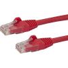 StarTech.com 15ft CAT6 Ethernet Cable – Black CAT 6 Gigabit Ethernet Wire -650MHz 100W PoE RJ45 UTP Network/Patch Cord Snagless w/Strain Relief Fluke Tested/Wiring is UL Certified/TIA (N6PATCH15BK)(Red)