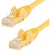 StarTech.com 15ft CAT6 Ethernet Cable – Black CAT 6 Gigabit Ethernet Wire -650MHz 100W PoE RJ45 UTP Network/Patch Cord Snagless w/Strain Relief Fluke Tested/Wiring is UL Certified/TIA (N6PATCH15BK)(Yellow)
