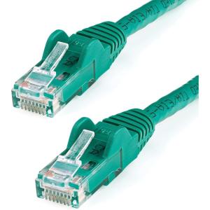 StarTech.com 15ft CAT6 Ethernet Cable – Black CAT 6 Gigabit Ethernet Wire -650MHz 100W PoE RJ45 UTP Network/Patch Cord Snagless w/Strain Relief Fluke Tested/Wiring is UL Certified/TIA (N6PATCH15BK)(Green)