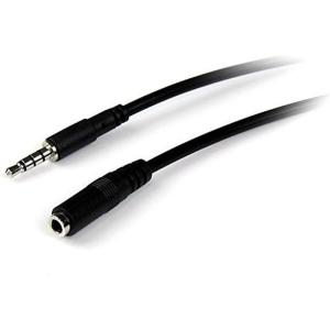 StarTech.com 2m 3.5mm 4 Position TRRS Headset Extension Cable – M/F – audio Extension Cable for iPhone (MUHSMF2M)(3 ft / 1m)