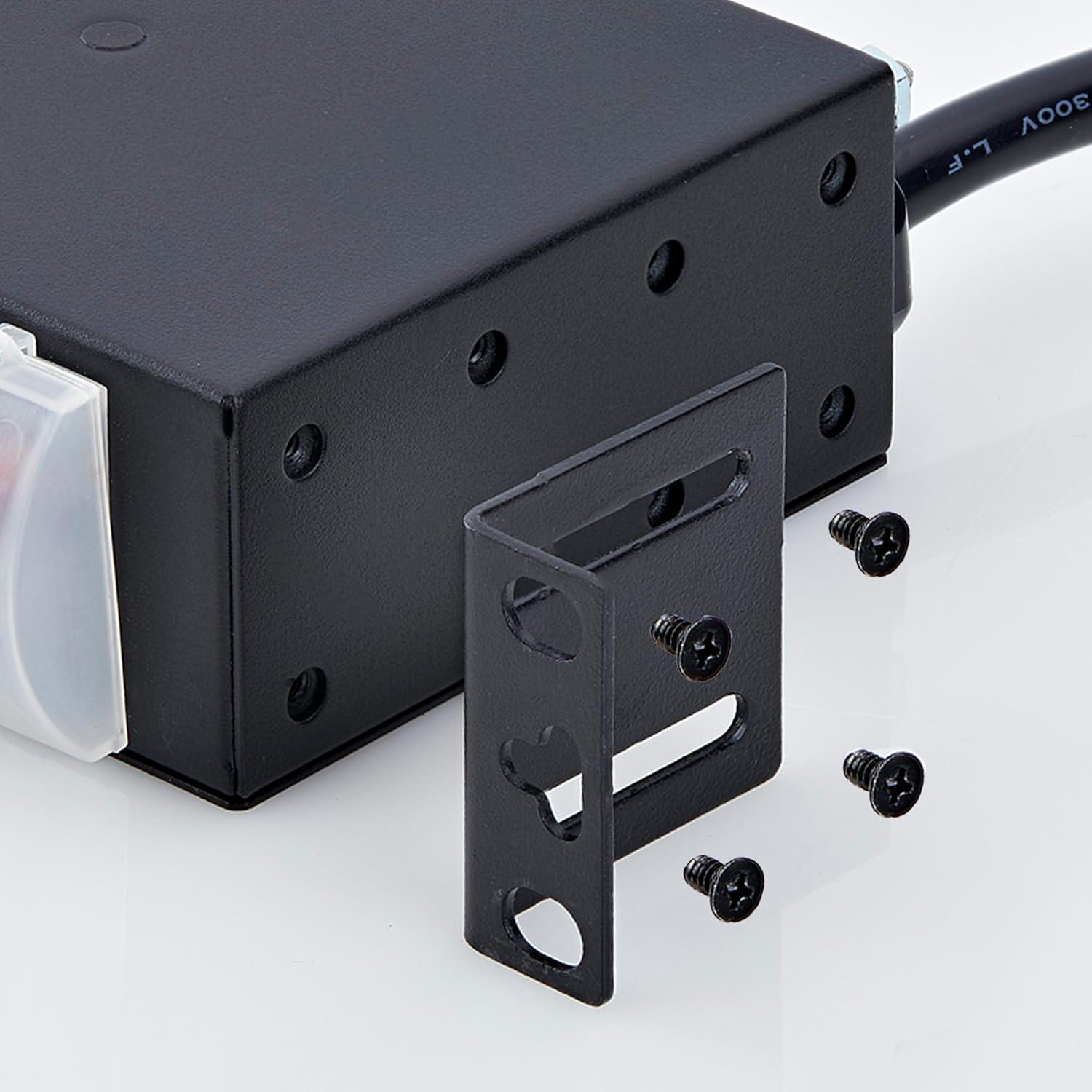 image:imageStarTechcom 12Outlet Rackmount PDU 1U Server Power Strip WideSpaced RightAngle Ports Mounted Power Distribution Unit