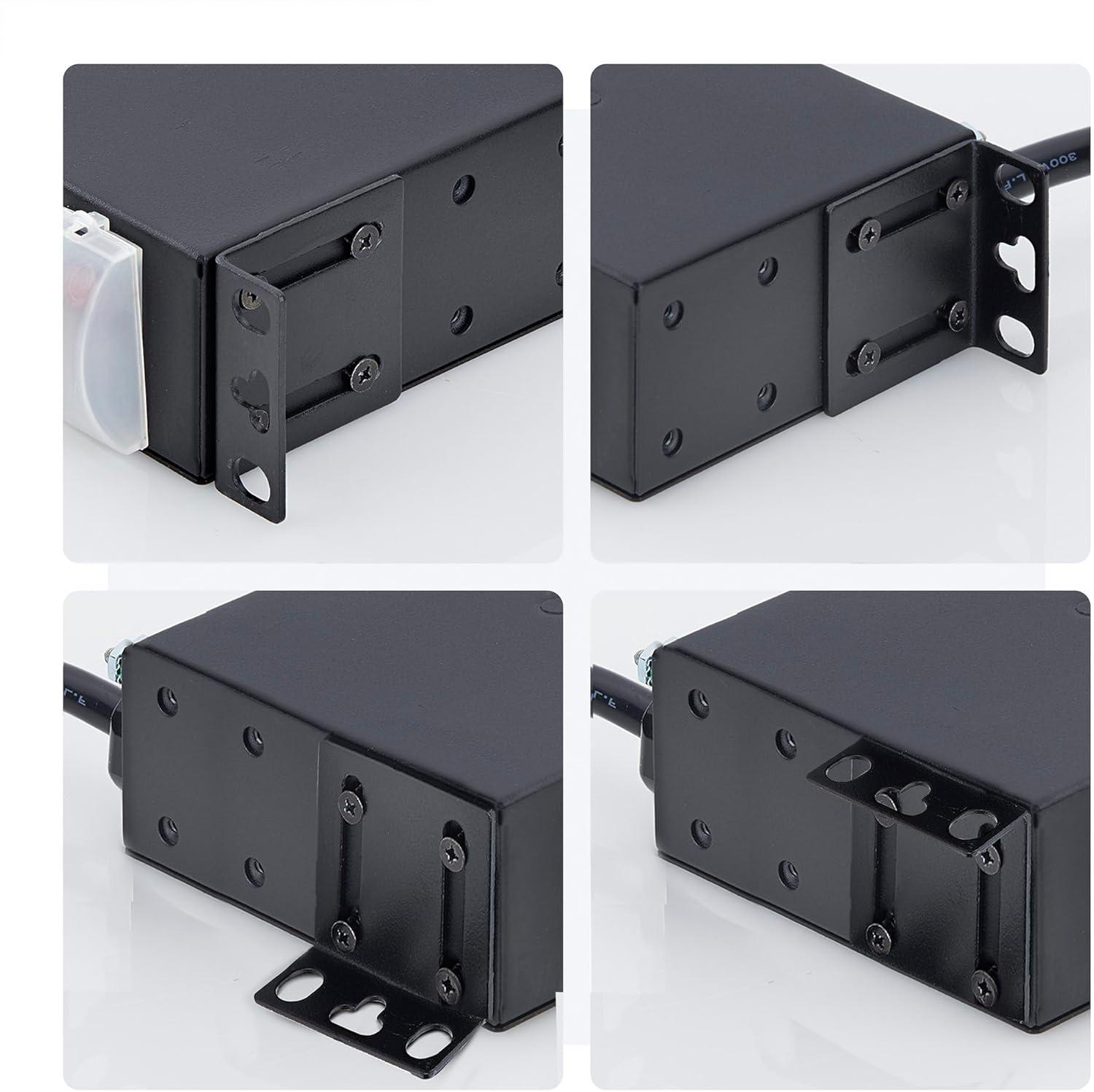 image:imageStarTechcom 12Outlet Rackmount PDU 1U Server Power Strip WideSpaced RightAngle Ports Mounted Power Distribution Unit