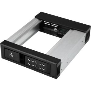 StarTech.com 5.25″ to 3.5″ Trayless Hard Drive Hot Swap Bay – Removable Hard Drive Bay for 3.5″ SATA/SAS Drives – Aluminum (HSB1SATSASBA)(Aluminum)