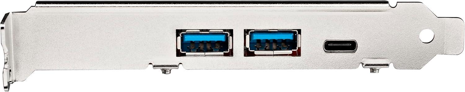 image:image5Port USB PCIe Card 10Gbps USB 31 Gen 2 PCIe Card w 1x USBC amp 2X USBA 1x 2 Port IDC Internal 5Gbps USB Header Expansion USB C PCI Express Controller CardCard