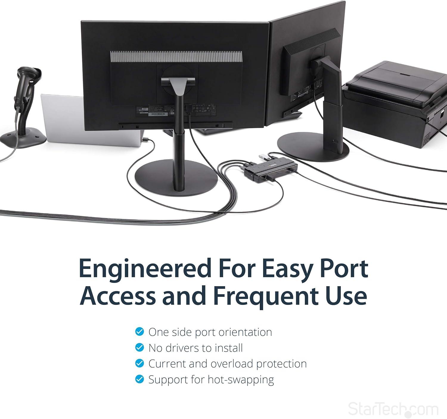 image:imageStarTechcom 7 Port USB 30 Hub Up To 5 Gbps 7 x USB Universal Multi Port USB Extender for Your Desktop USB Powered ST7300USB3B