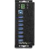 StarTech.com 7-Port USB 3.0 Hub with Power Adapter – Metal Industrial USB-A Hub with ESD & 350W Surge Protection – Din/Wall/Desk Mountable – High Speed USB 3.0 (5Gbps) – Hub , TAA (HB30A7AME)