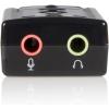StarTech.com Virtual 7.1 USB Stereo Audio Adapter External Sound Card – Sound card – stereo – USB 2.0 – ICUSBAUDIO7,Black