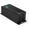 StarTech.com 7-Port USB 3.0 Hub with Power Adapter – Metal Industrial USB-A Hub with ESD & 350W Surge Protection – Din/Wall/Desk Mountable – High Speed USB 3.0 (5Gbps) – Hub , TAA (HB30A7AME)